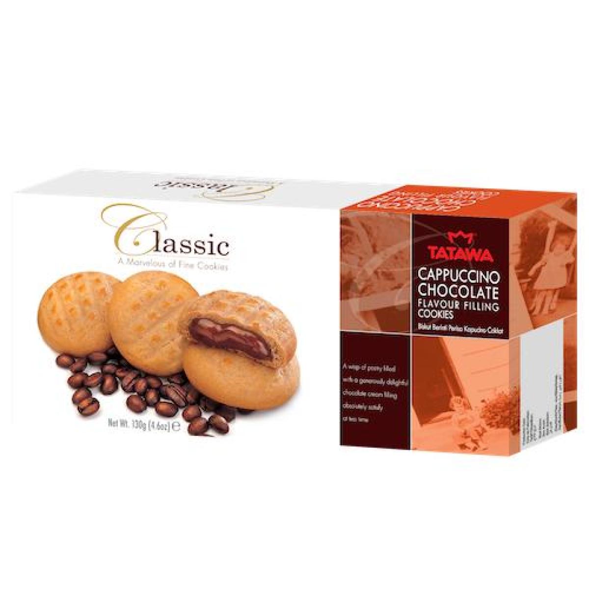 Classic Cappuccino Cookies With Soft Coffee Chocolate Cream