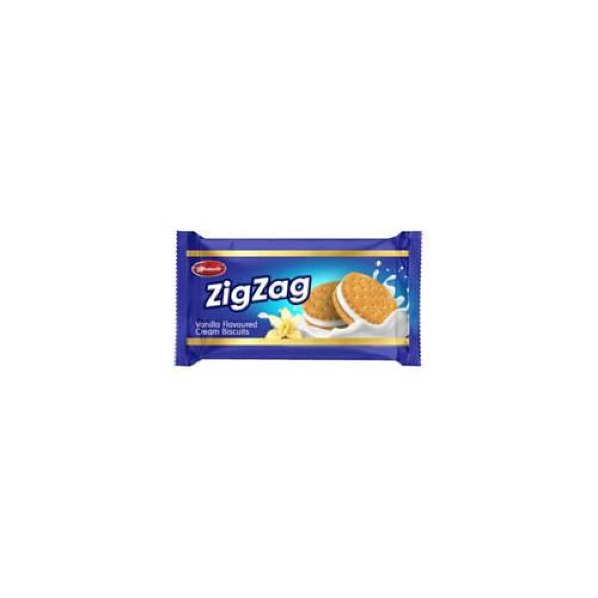 Zig Zag Vanilla Flavoured Cream Biscuits