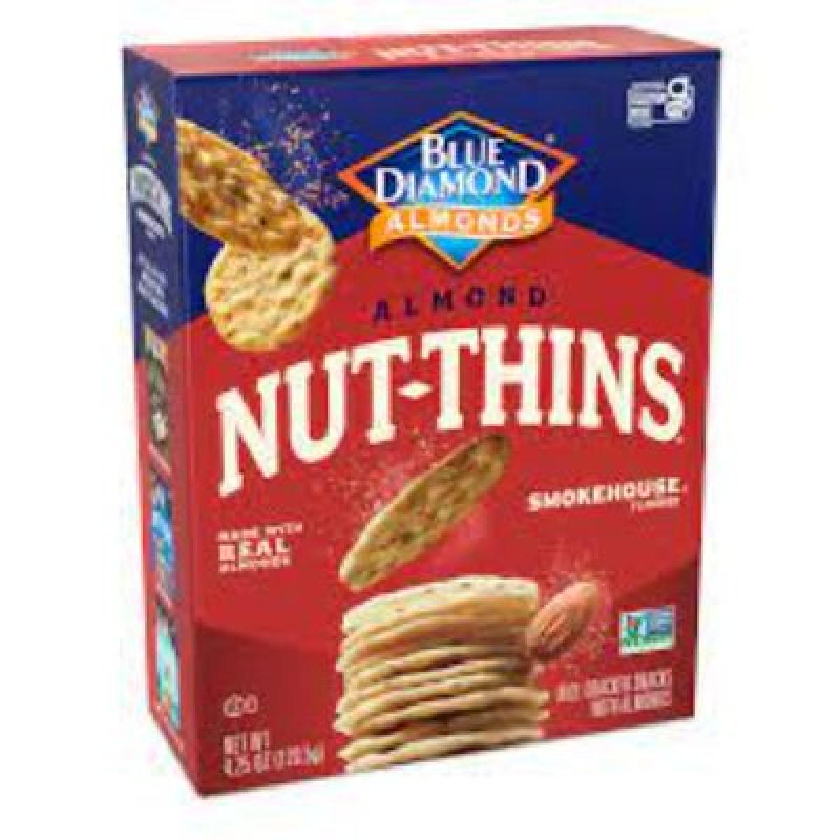 Almond Nut Thins Almond & Rice Cracker Snacks Smokehouse