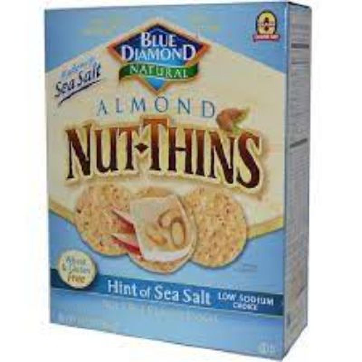 Almond Nut Thins Almond & Rice Cracker Snacks Hint Of Sea Salt