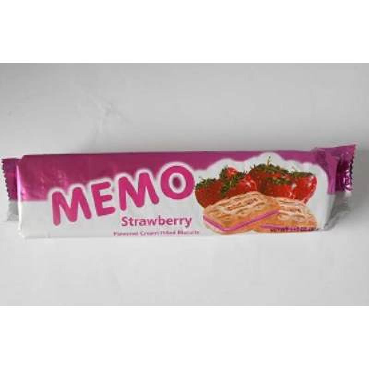 Memo Strawberry Flavoured Cream Biscuits