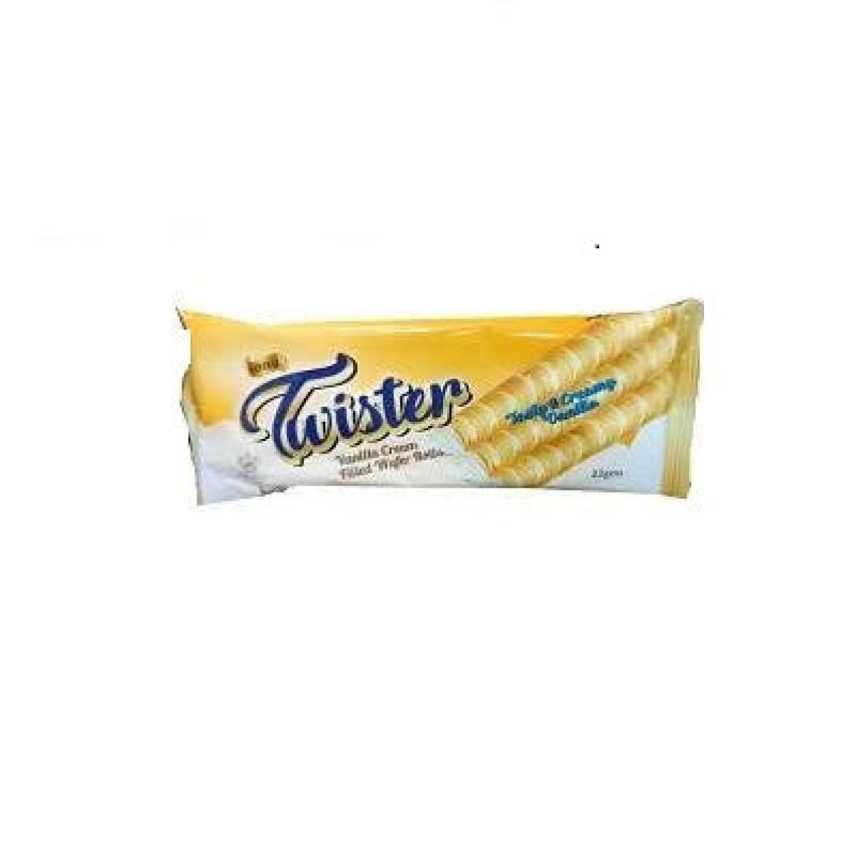Twister Vanilla Cream Filled Wafer Rolls