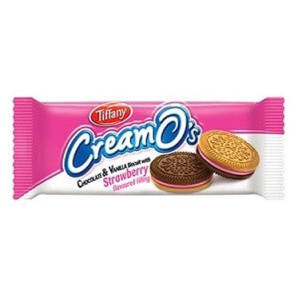 CreamO's Chocolate & Vanilla Biscuits With Strawberry Flavour