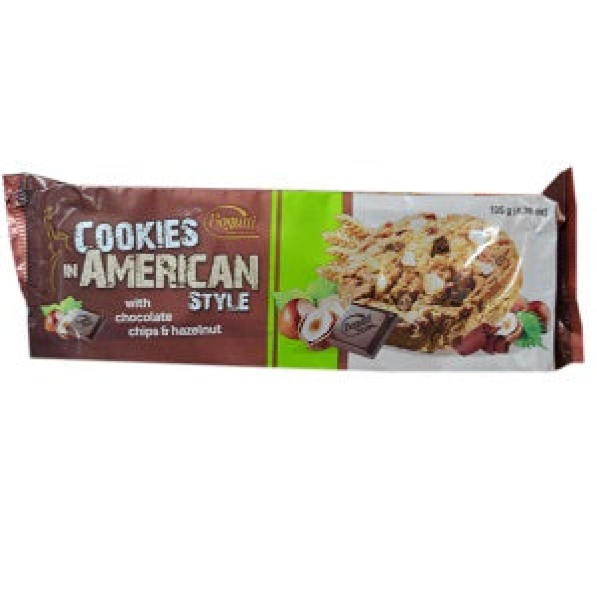 Cookies In American Style With Chocolate Chips & Hazelnut