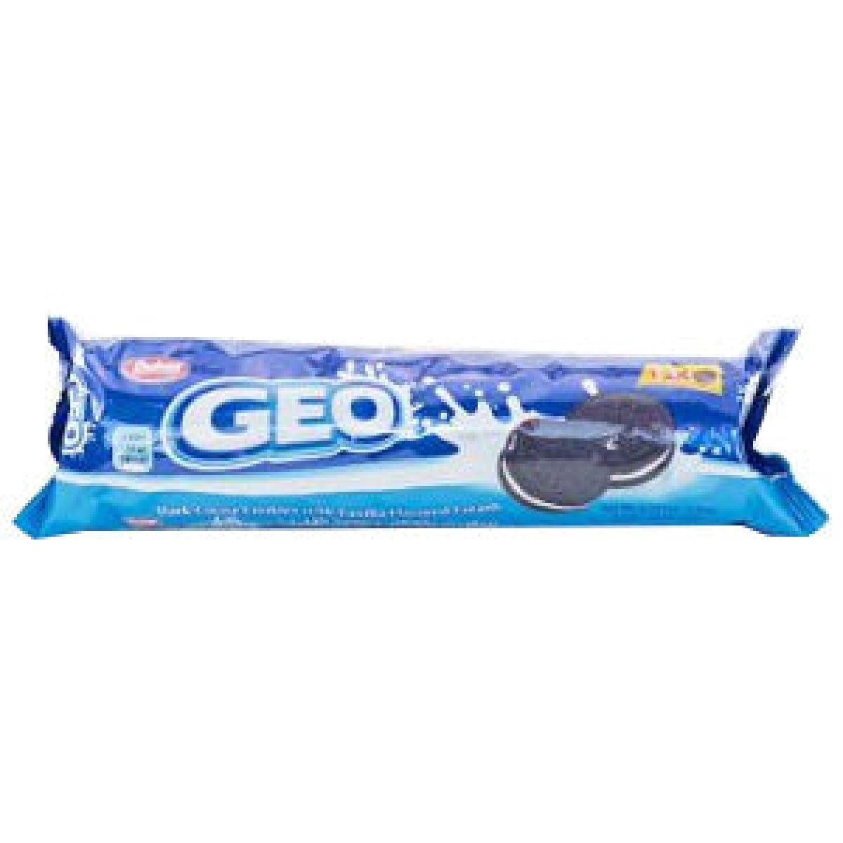 Dukes Geo Dark Cocoa Cookies With Vanilla Flavour Cream