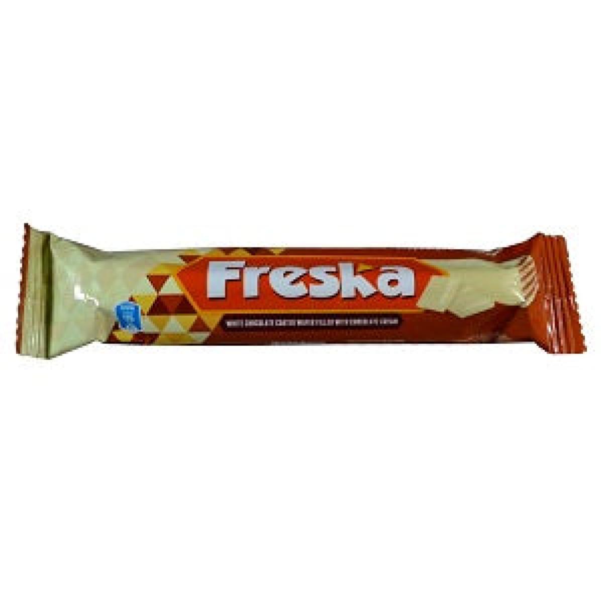 White Chocolate Coated Wafer With Chocolate Cream