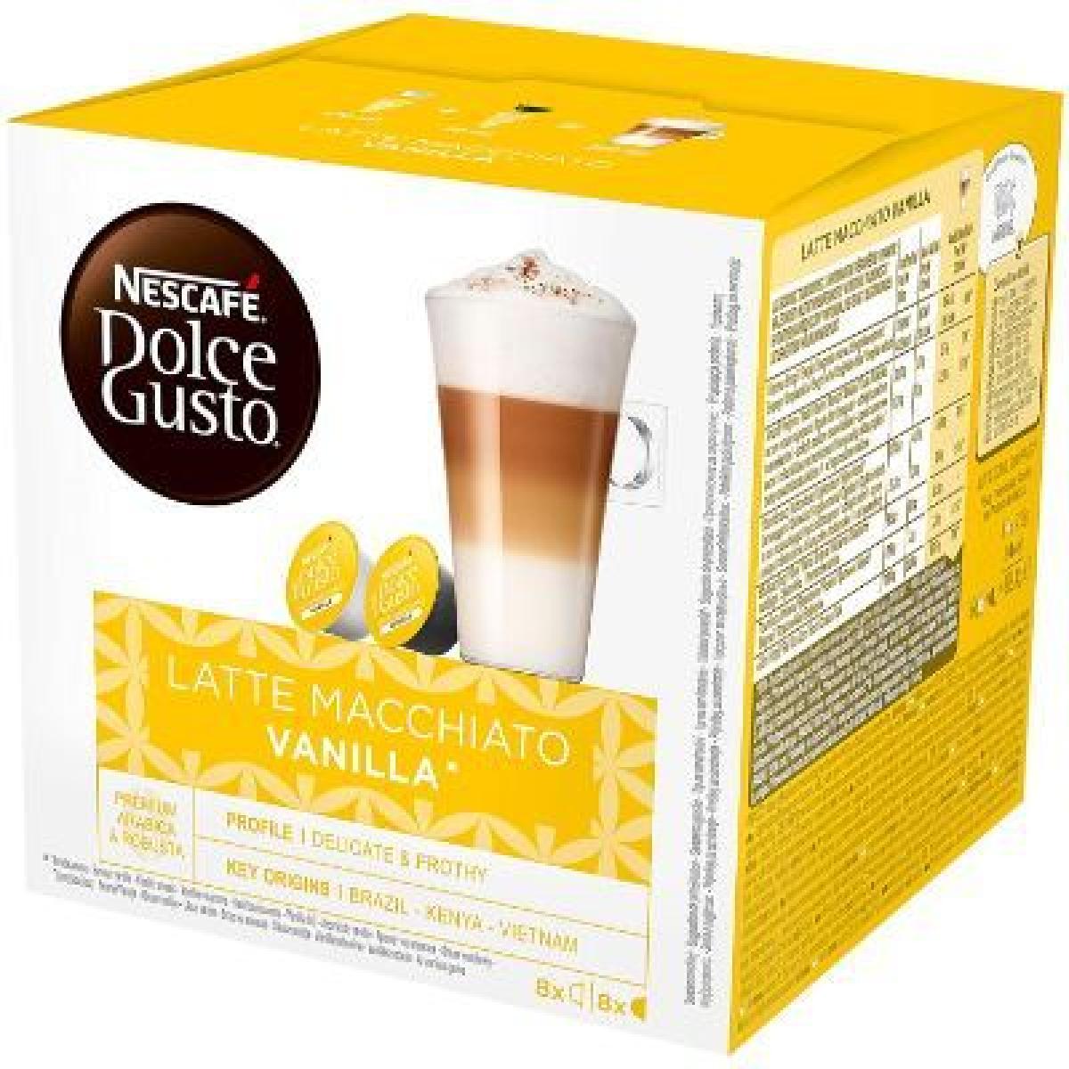 Dolce Gusto Latte Macchiato Vanilla x8 Milk, x8 Coffee Capsules