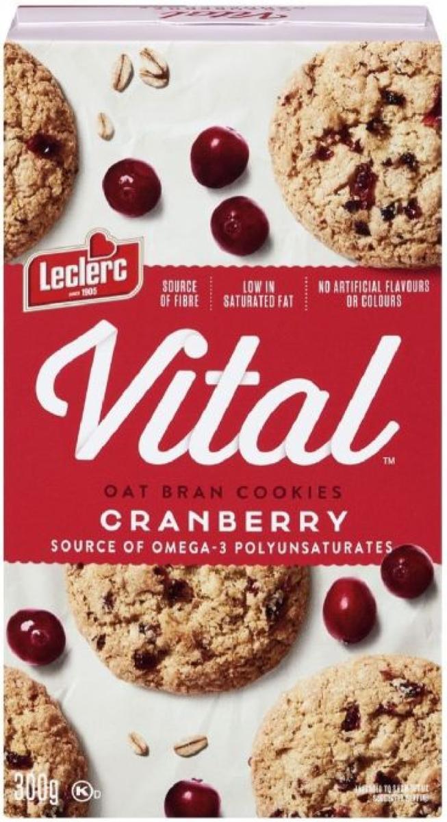 Vital Cranberry Oat Bran Cookies