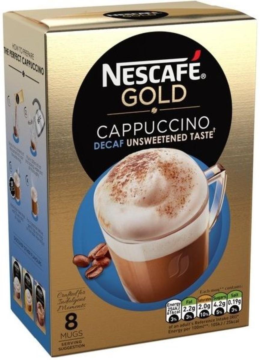 Gold Cappuccino Decaf Unsweetened Taste