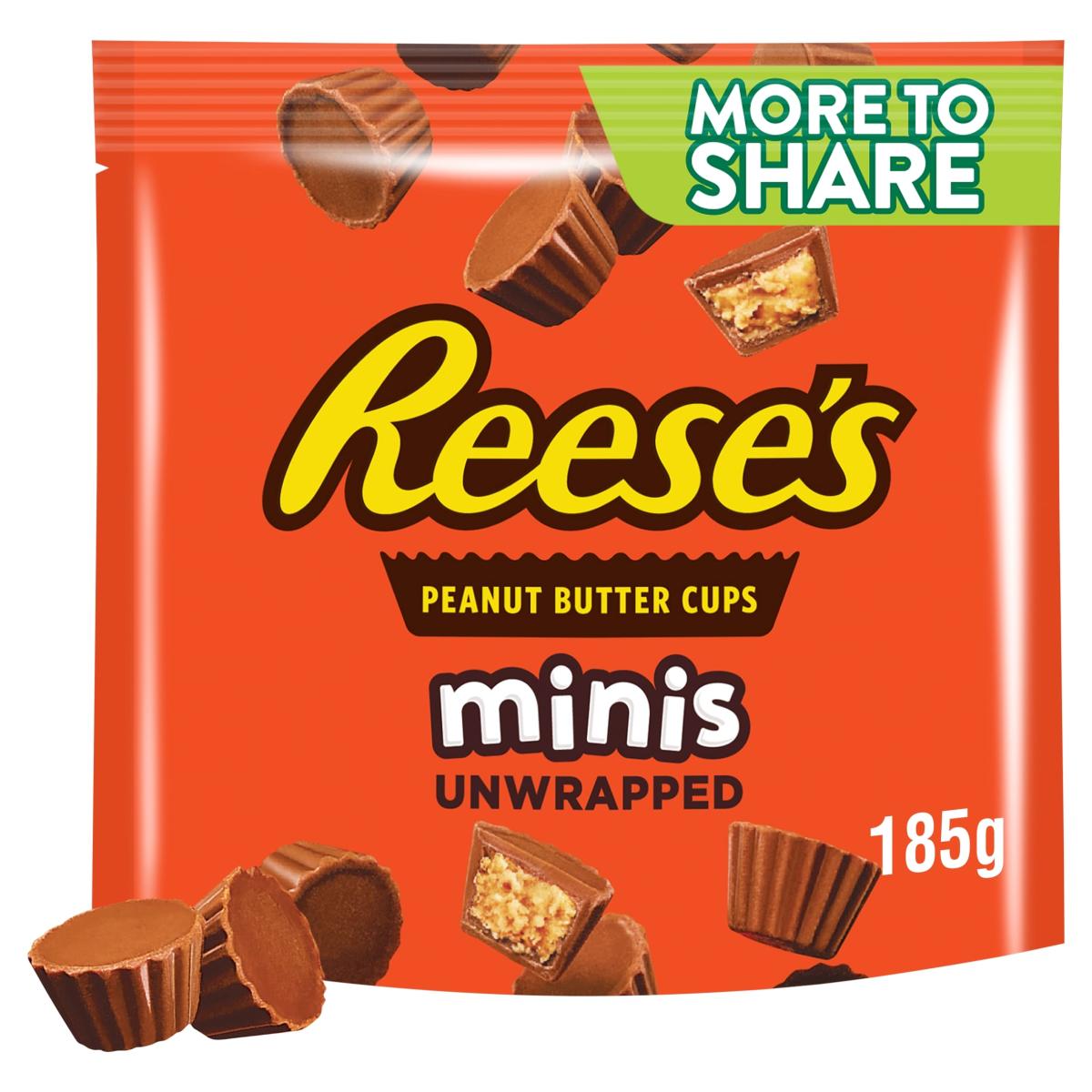 Milk Chocolate Peanut Butter Cups Mini's Unwrapped More To Share Pouch