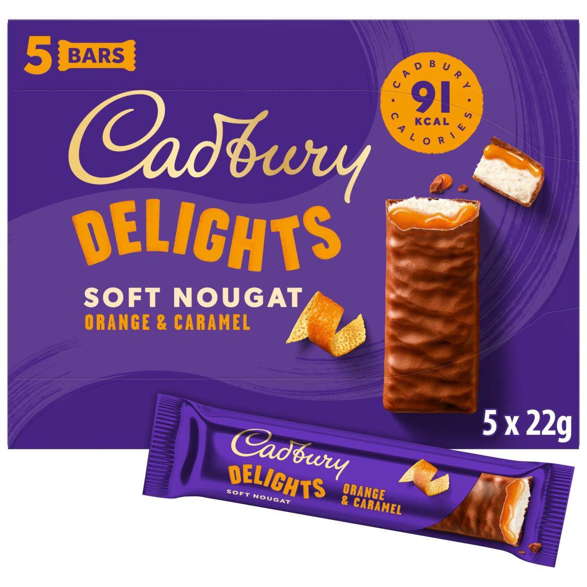 Delights Orange Caramel Chocolate Nougat Bar