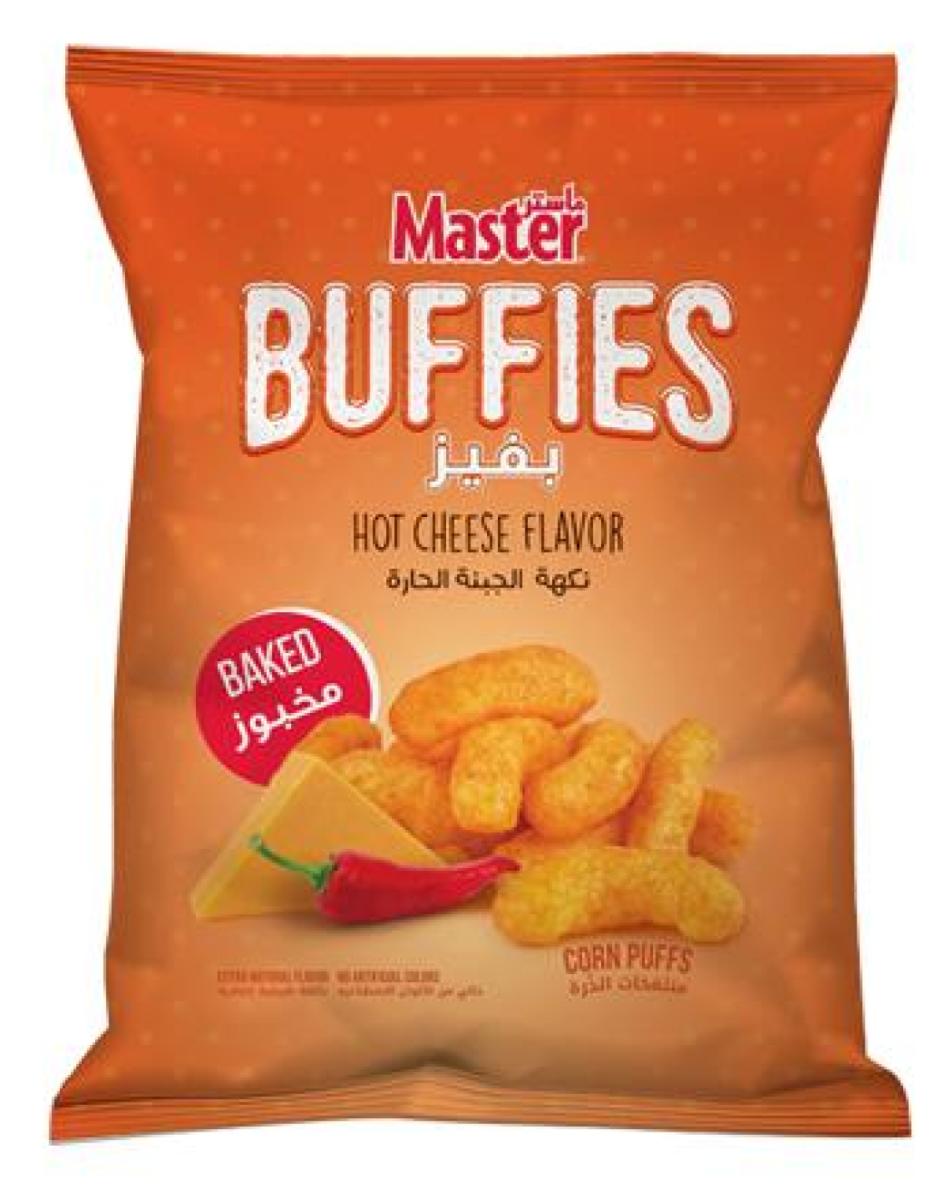 Buffies Hot Cheese Flavor Baked Corn Puffs
