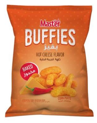 Buffies Hot Cheese Flavor Baked Corn Puffs