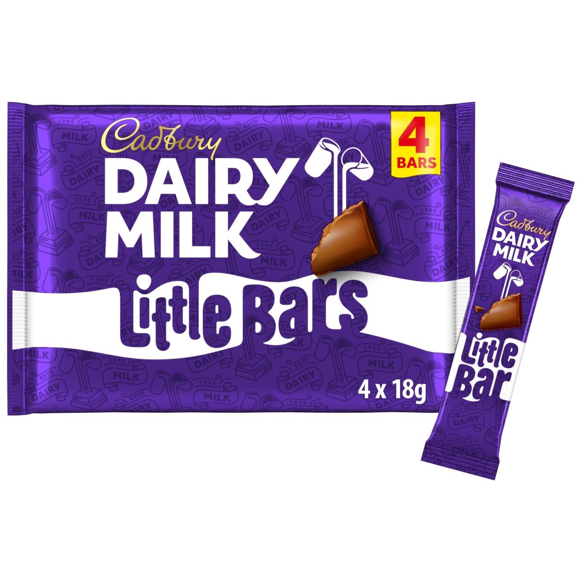Little Bars Kids Chocolate Bar Multi-Pack 4 Pack