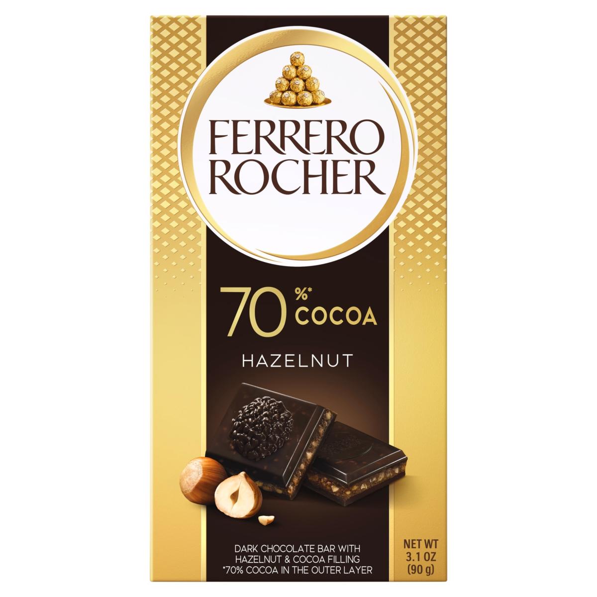 Hazelnut & Dark 70% Choclate Bar