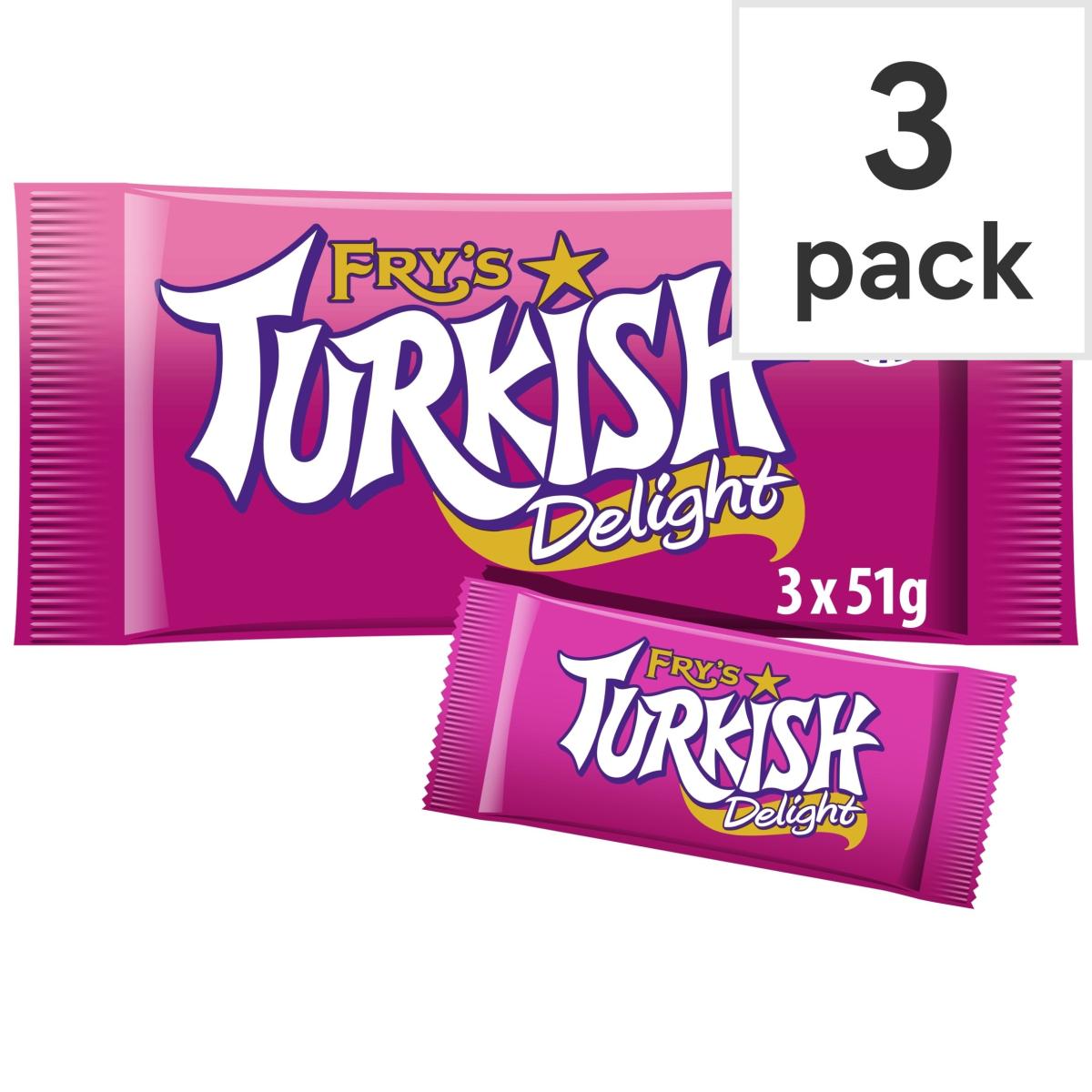 Turkish Delight Chocolate Bar 3 Pack Multi-Pack