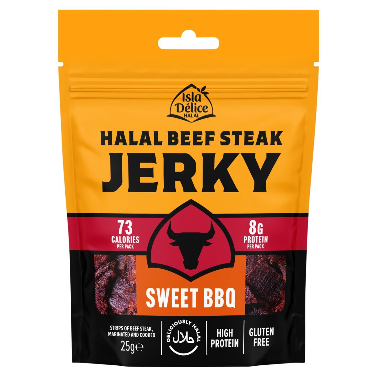 Halal Beef Steak Jerky Sweet BBQ