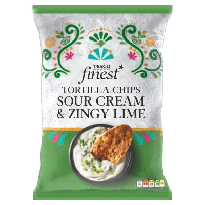 Finest Tortilla Chips Sour Cream & Zingy Lime
