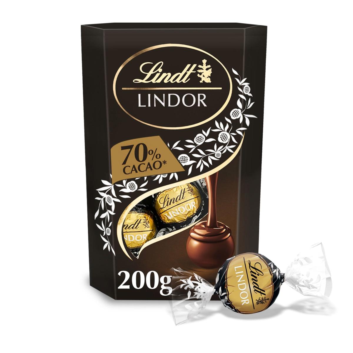 Lindor Extra Dark Chocolate Truffles 70% Cacao
