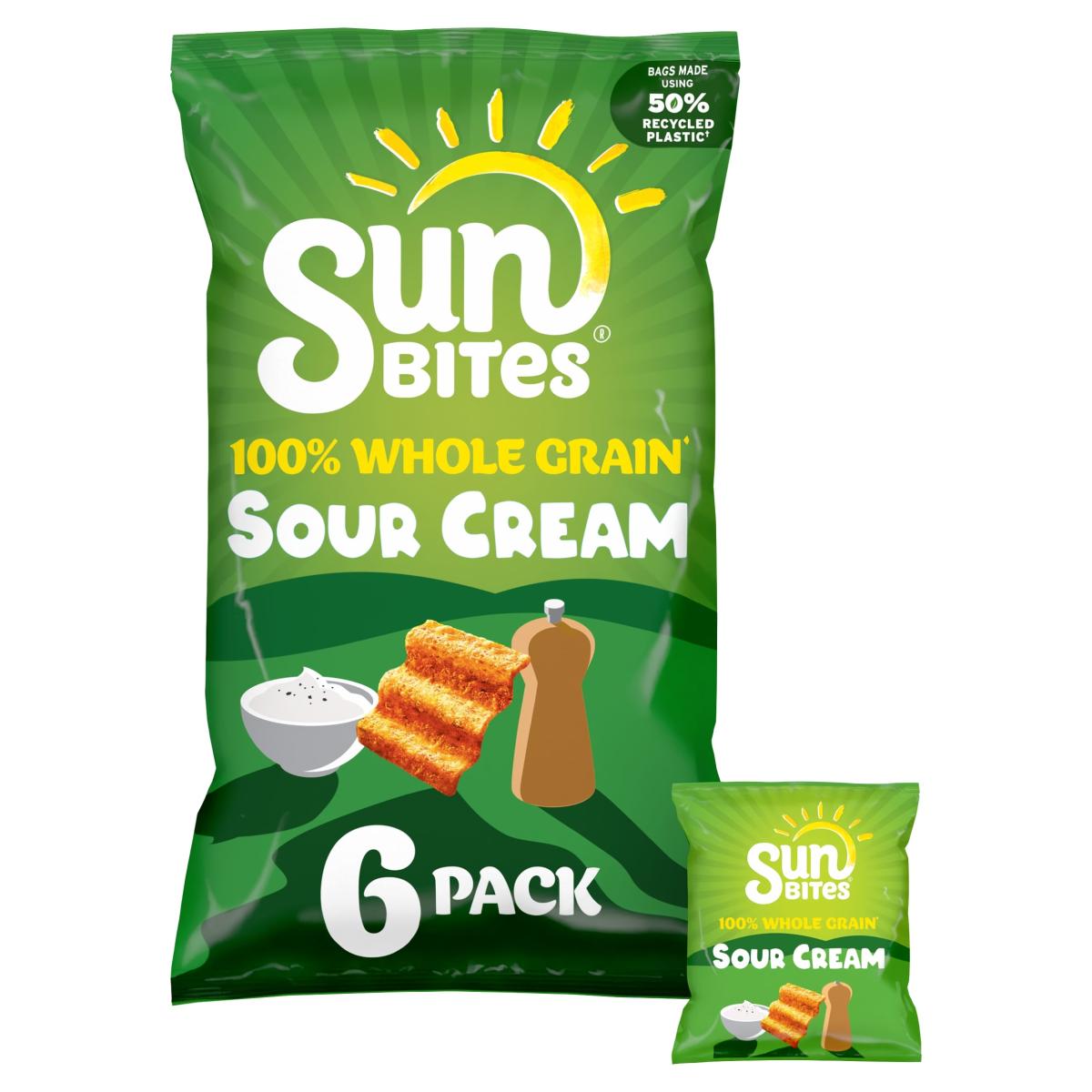 Sunbites Sour Cream & Black Pepper Multi-Pack Crisps