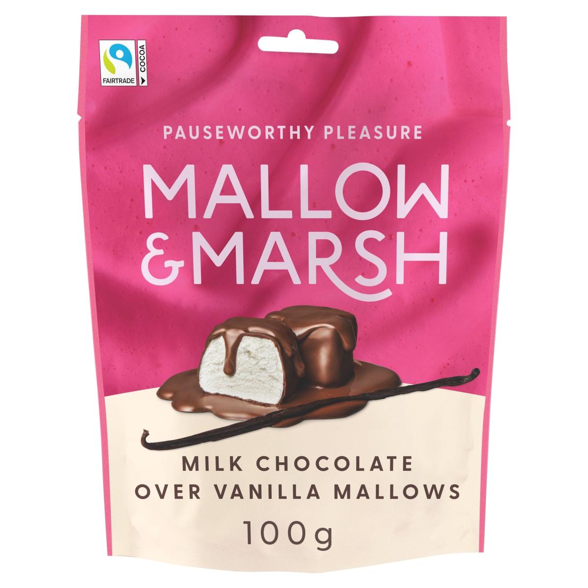 Milk Chocolate Over Vanilla Mallows