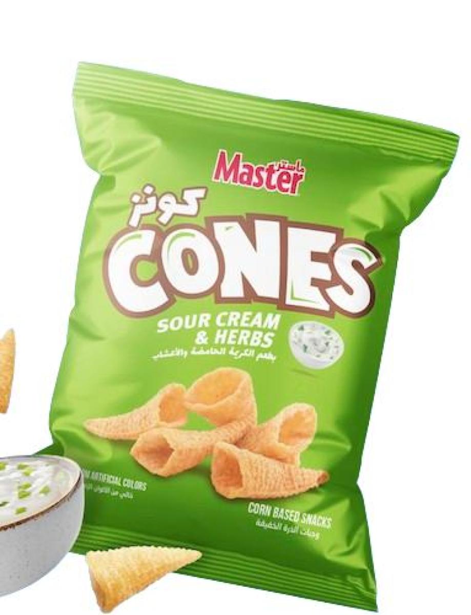 Cones Sour Cream & Herbs Corn Based Snacks