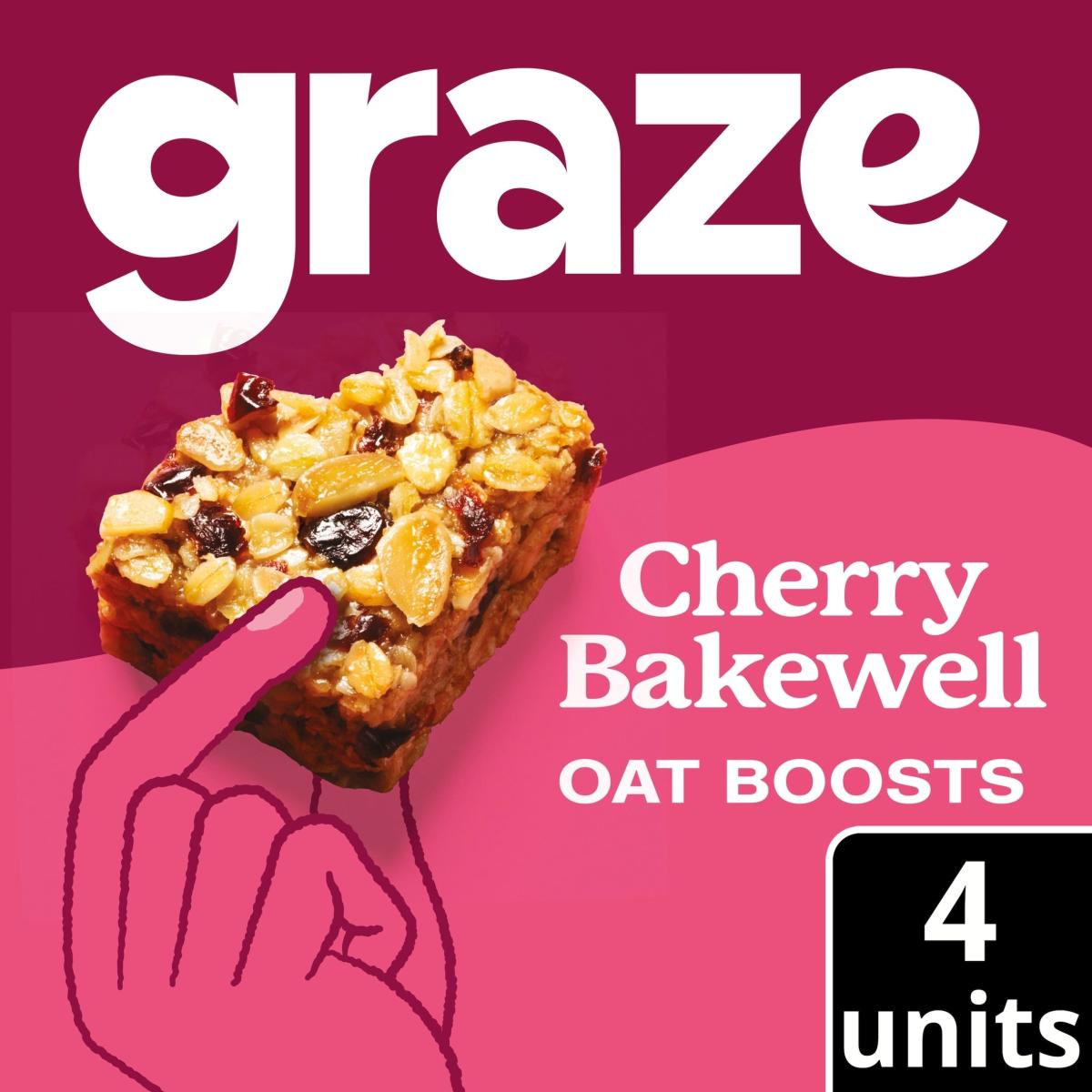 Cherry Bakewell Oat Boosts Flapjack Snack