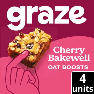 Cherry Bakewell Oat Boosts Flapjack Snack