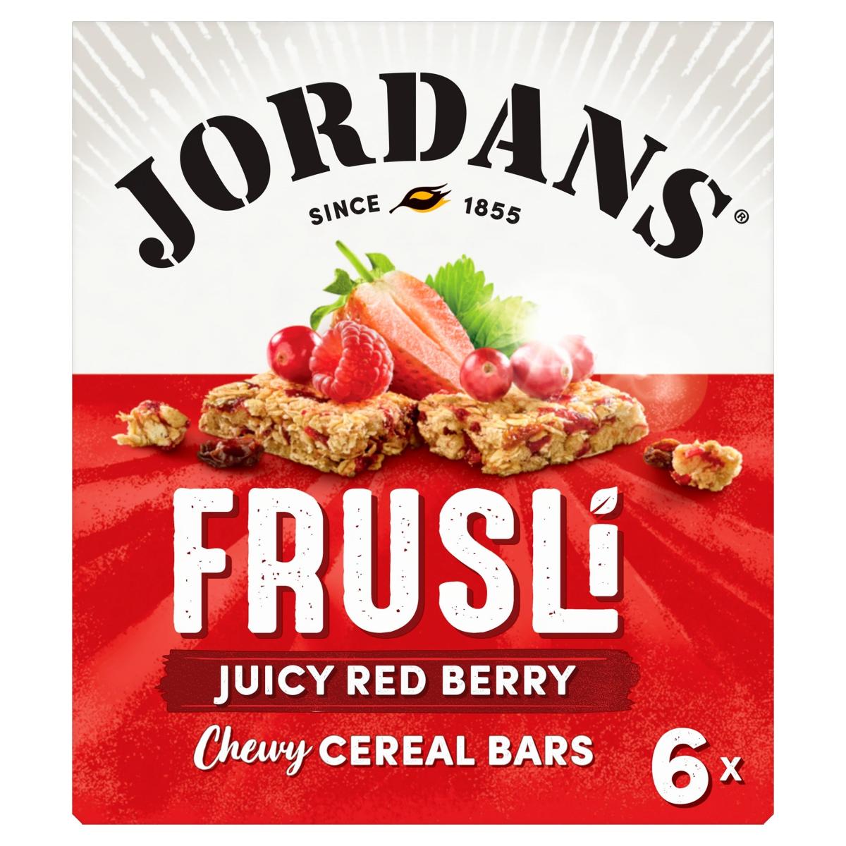 Frusli Chewy Cereal Bars Juicy Red Berry