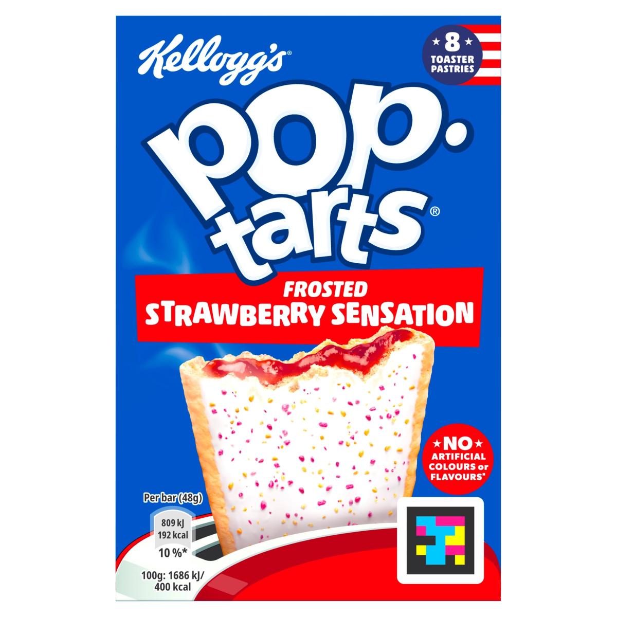 Pop Tarts Strawberry Sensation Pastry Snacks