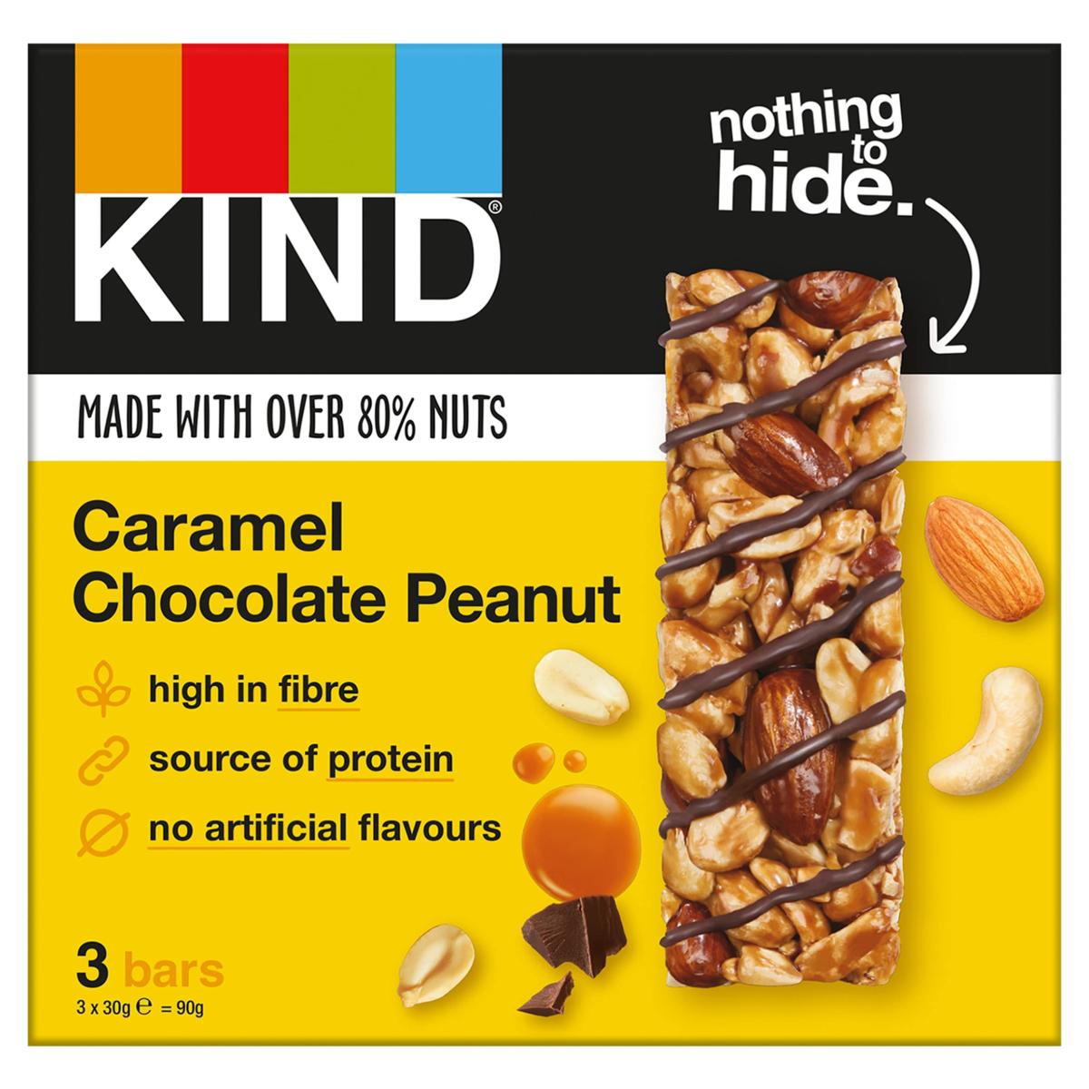 Caramel Chocolate Peanut Mixed Nut Bar