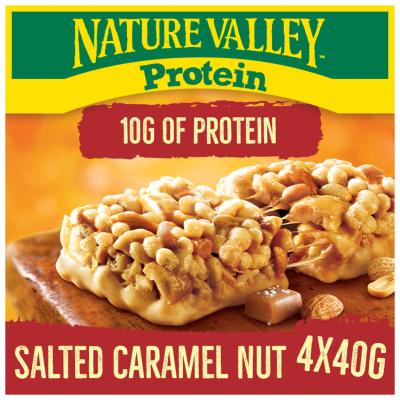 Protein Salted Caramel Nut Cereal Bars