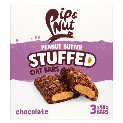 Peanut Butter Stuffed Oat Bars Chocolate