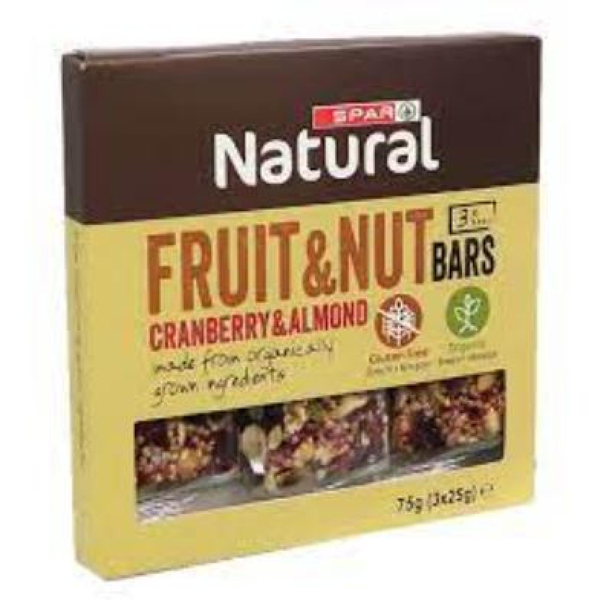 Natural Fruit & Nut With Cranberry & Almond Bars