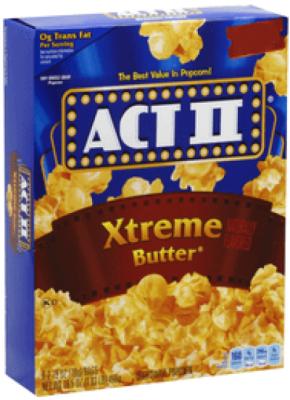 Microwave Popcorn Xtreme Butter