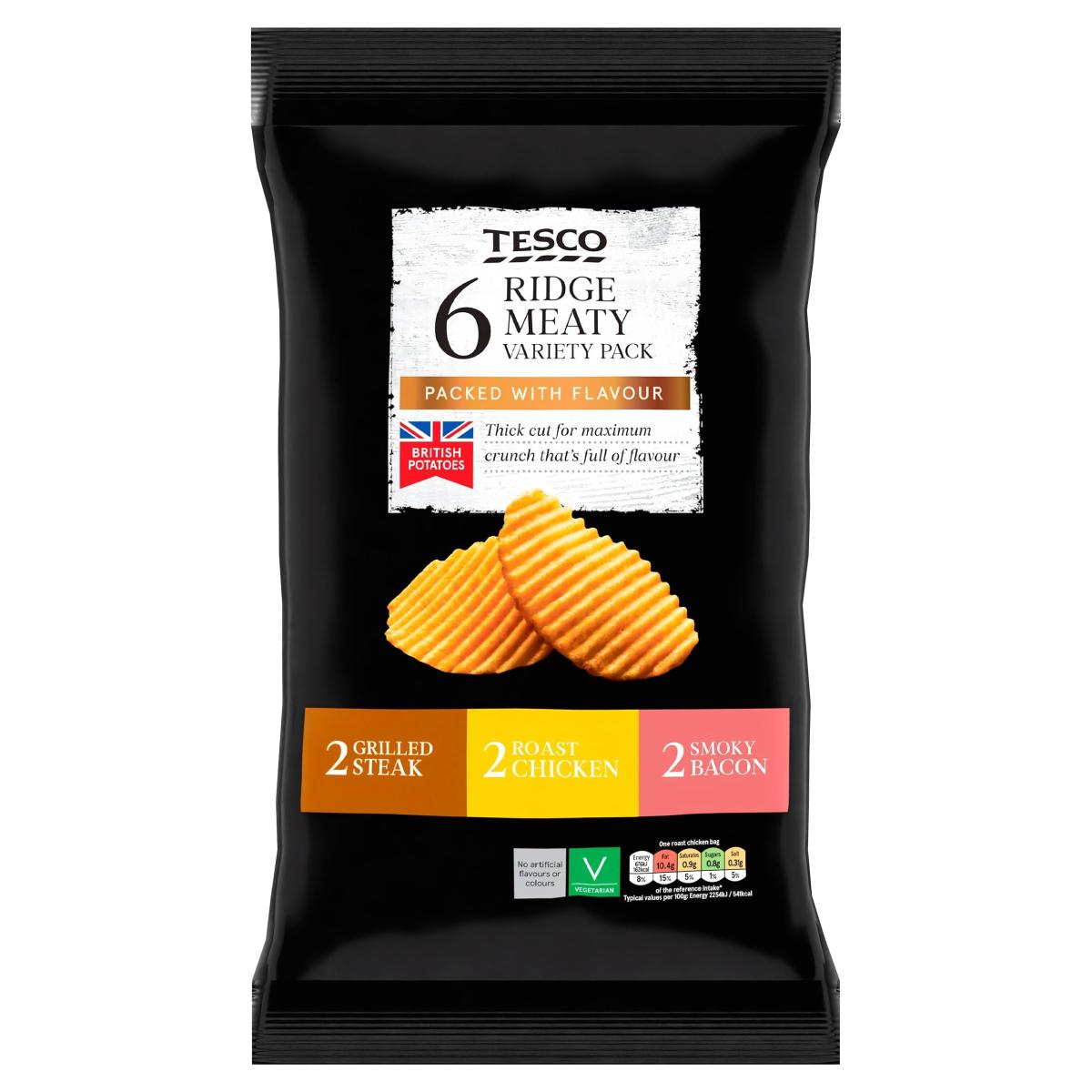 Ridge Meaty Variety Pack Crisps