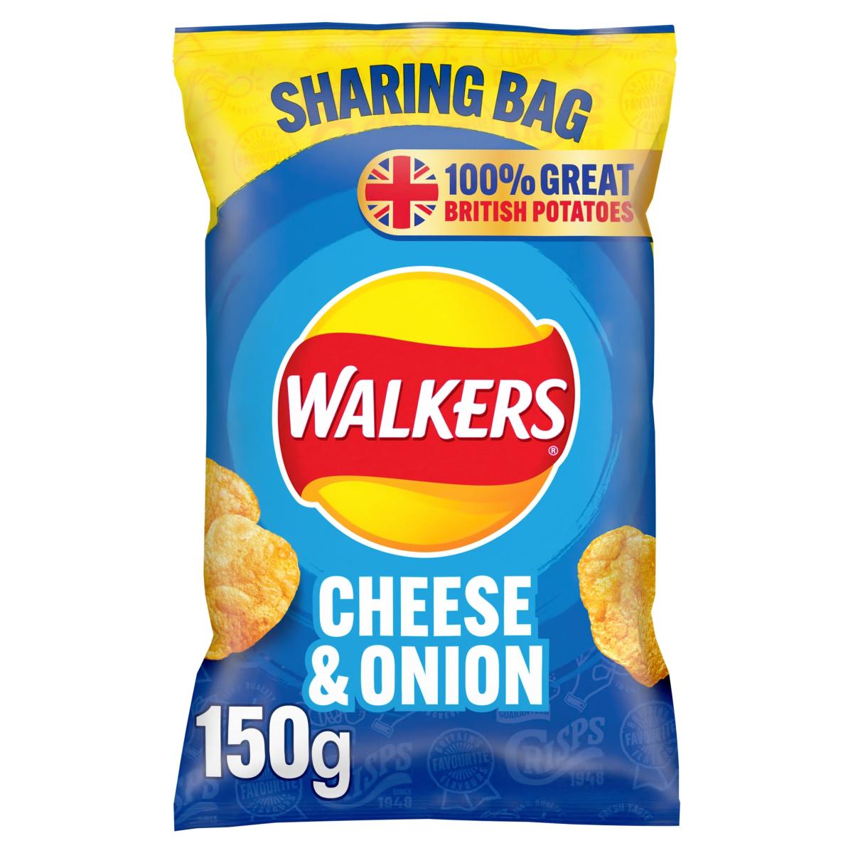 Glorious Cheese & Onion Flavour Potato Crisps