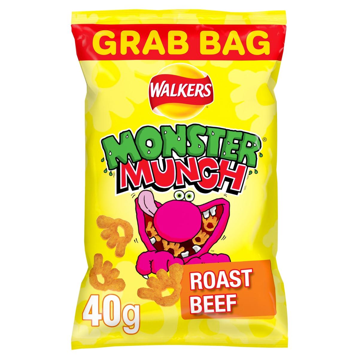 Monster Munch Snacks Roast Beef