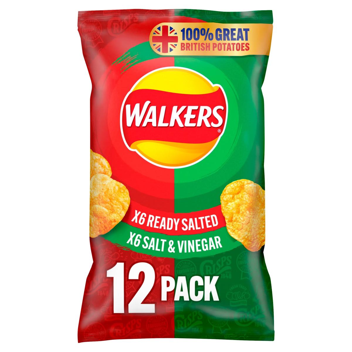 Ready Salted & Salt & Vinegar Crisps Multi-Pack