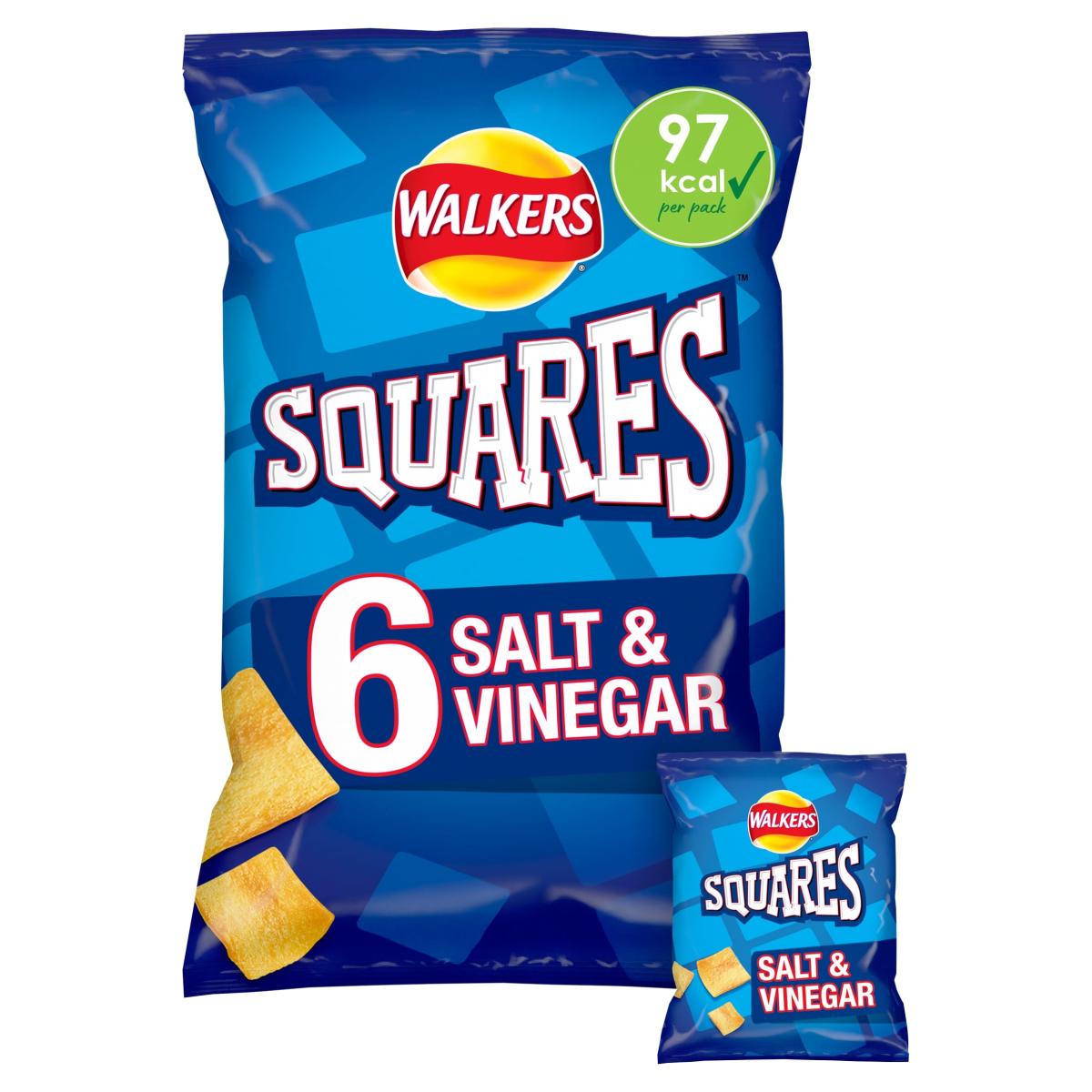 Squares Salt & Vinegar Multi-Pack Crisps