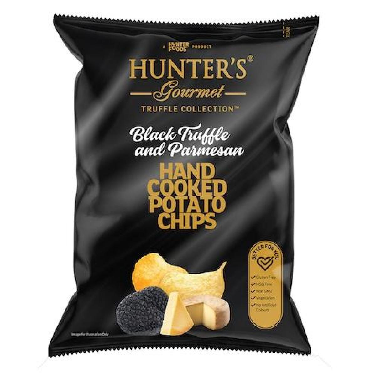 Gourmet Hand Cooked Potato Chips Black Truffle & Parmesan