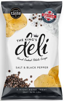 Hand Cooked Potato Crisps Salt & Black Pepper
