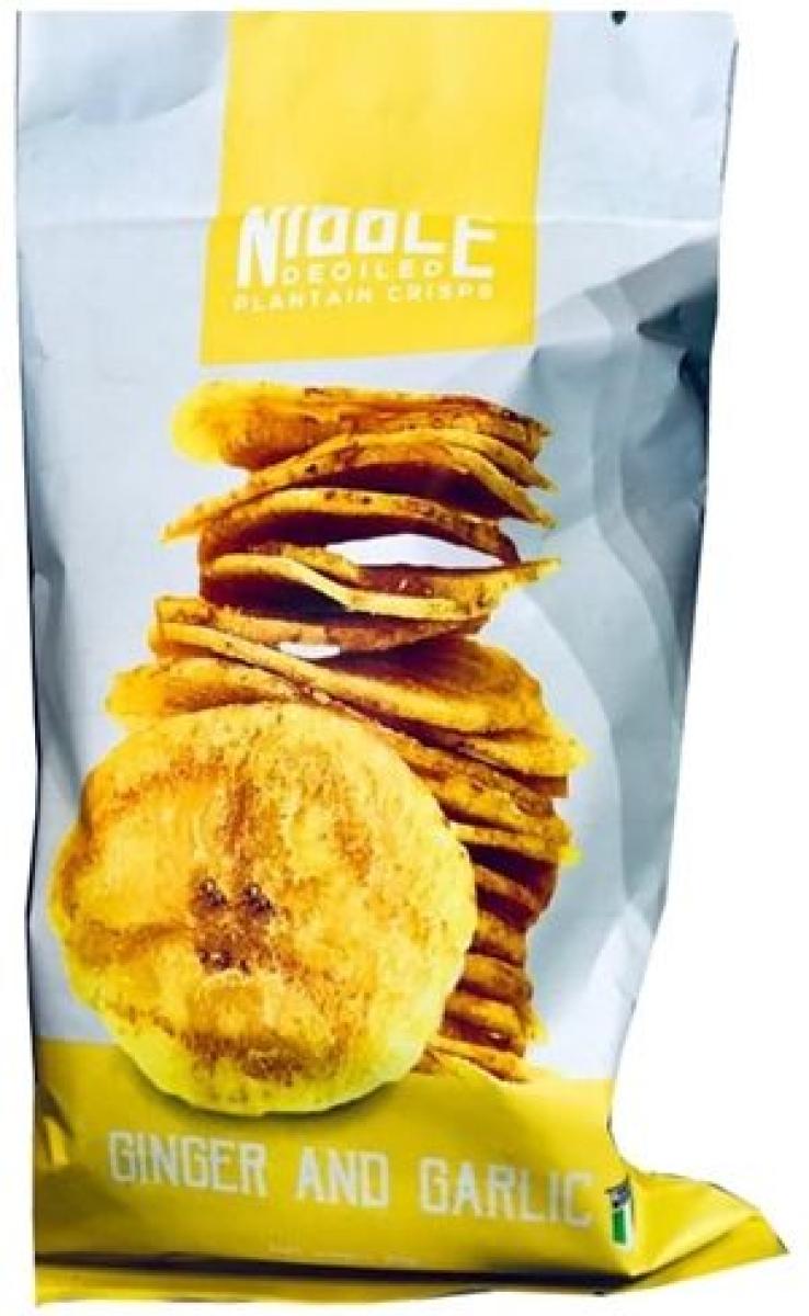 Deoiled Plantain Crisps Ginger & Garlic