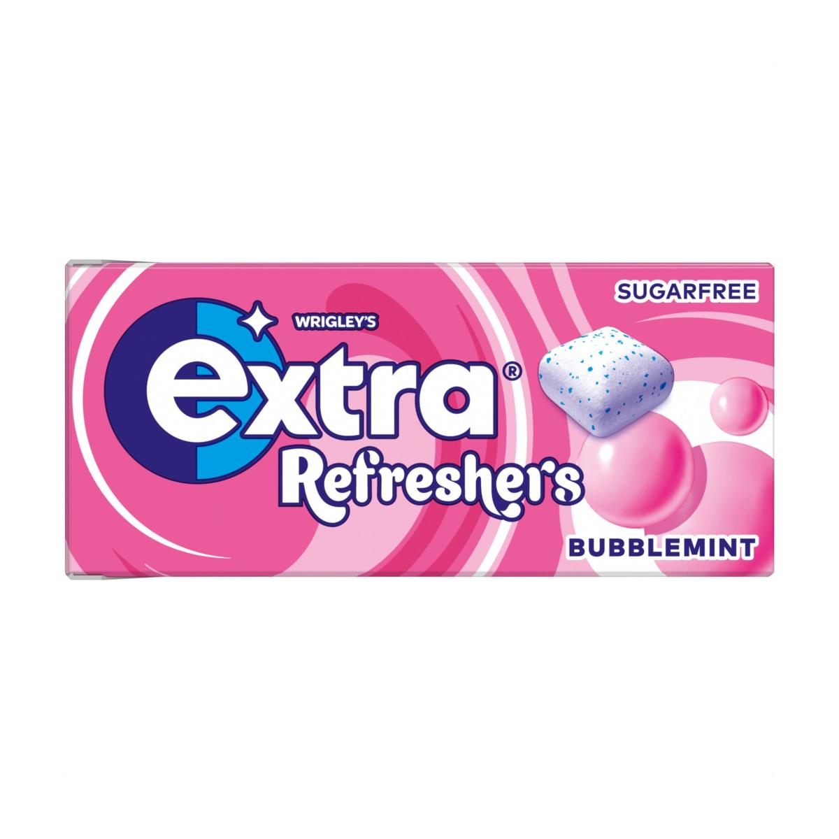 Extra Refreshers Bubblemint Sugar-Free Chewing Gum Handy Box