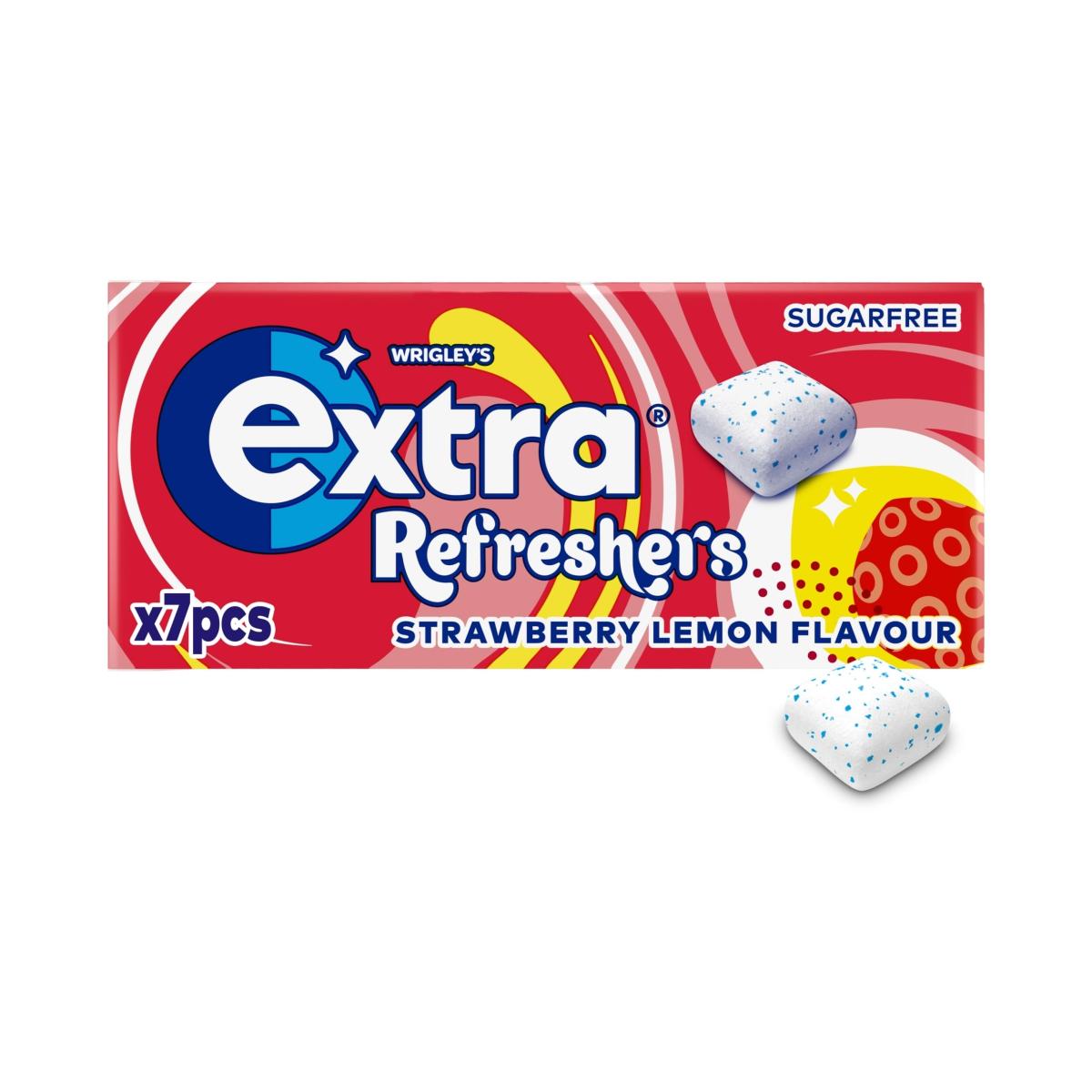 Extra Refreshers Strawberry Lemon Flavoured Gum