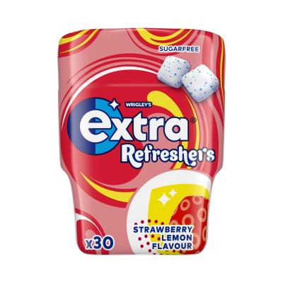 Extra Refreshers Strawberry Lemon Sugar Free Chewing Gum Bottle