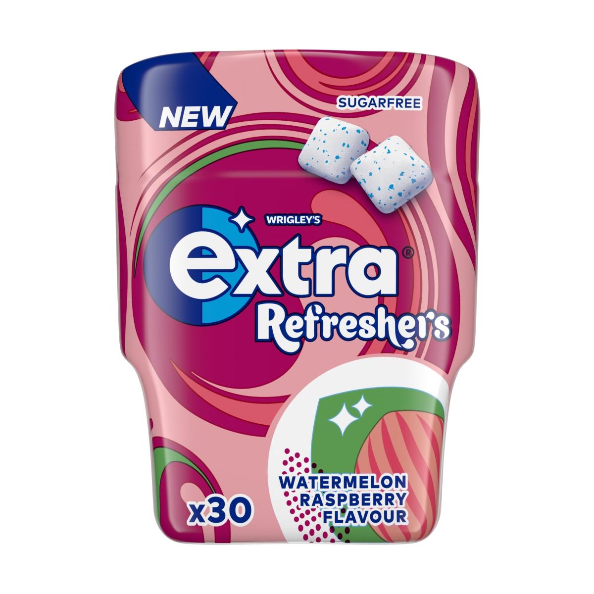 Extra Refreshers Watermelon Raspberry Sugar Free Chewing Gum