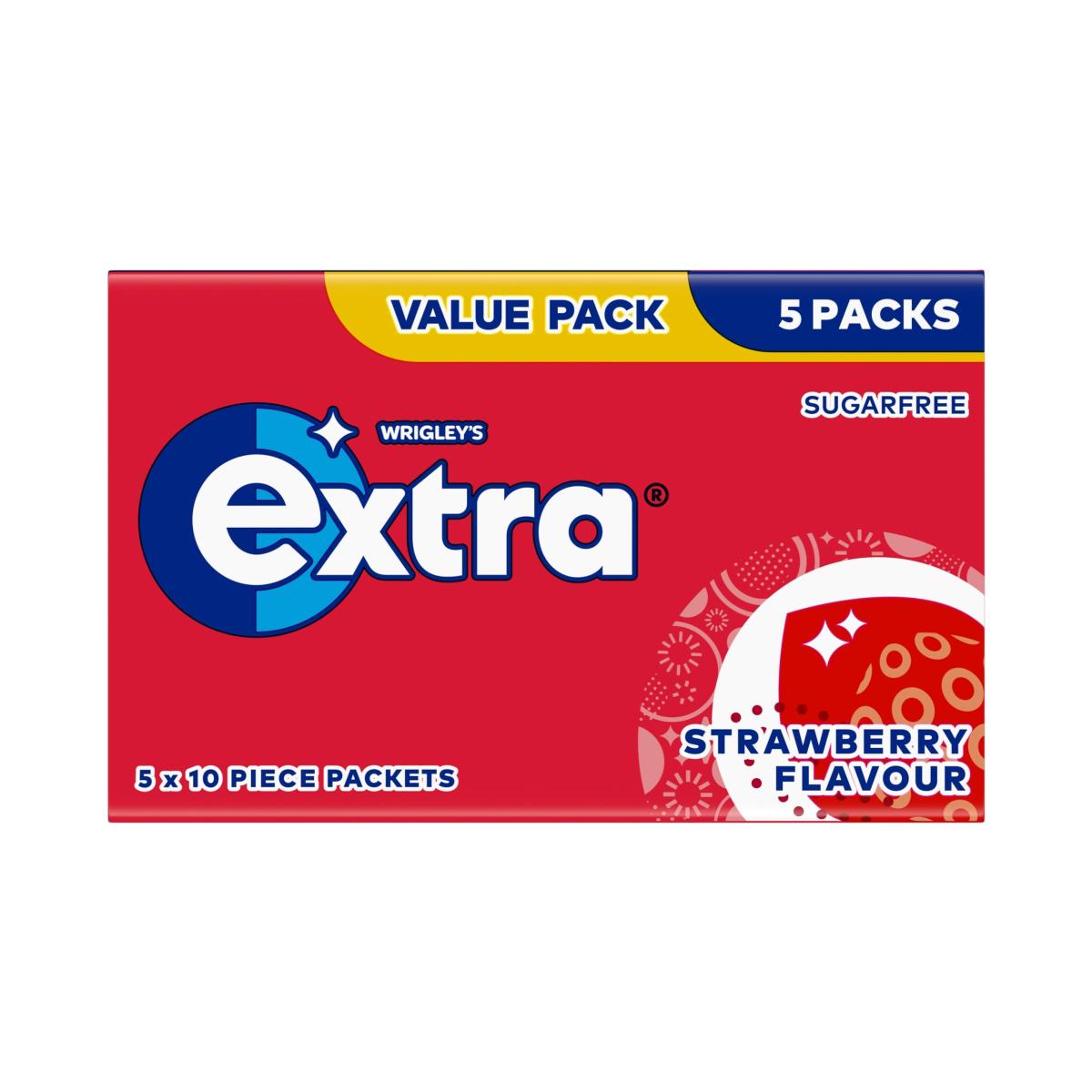 Extra Strawberry Flavour Sugar-Free Chewing Gum