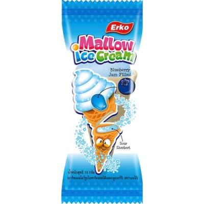 Mallow Ice Cream Blueberry Jam Filled