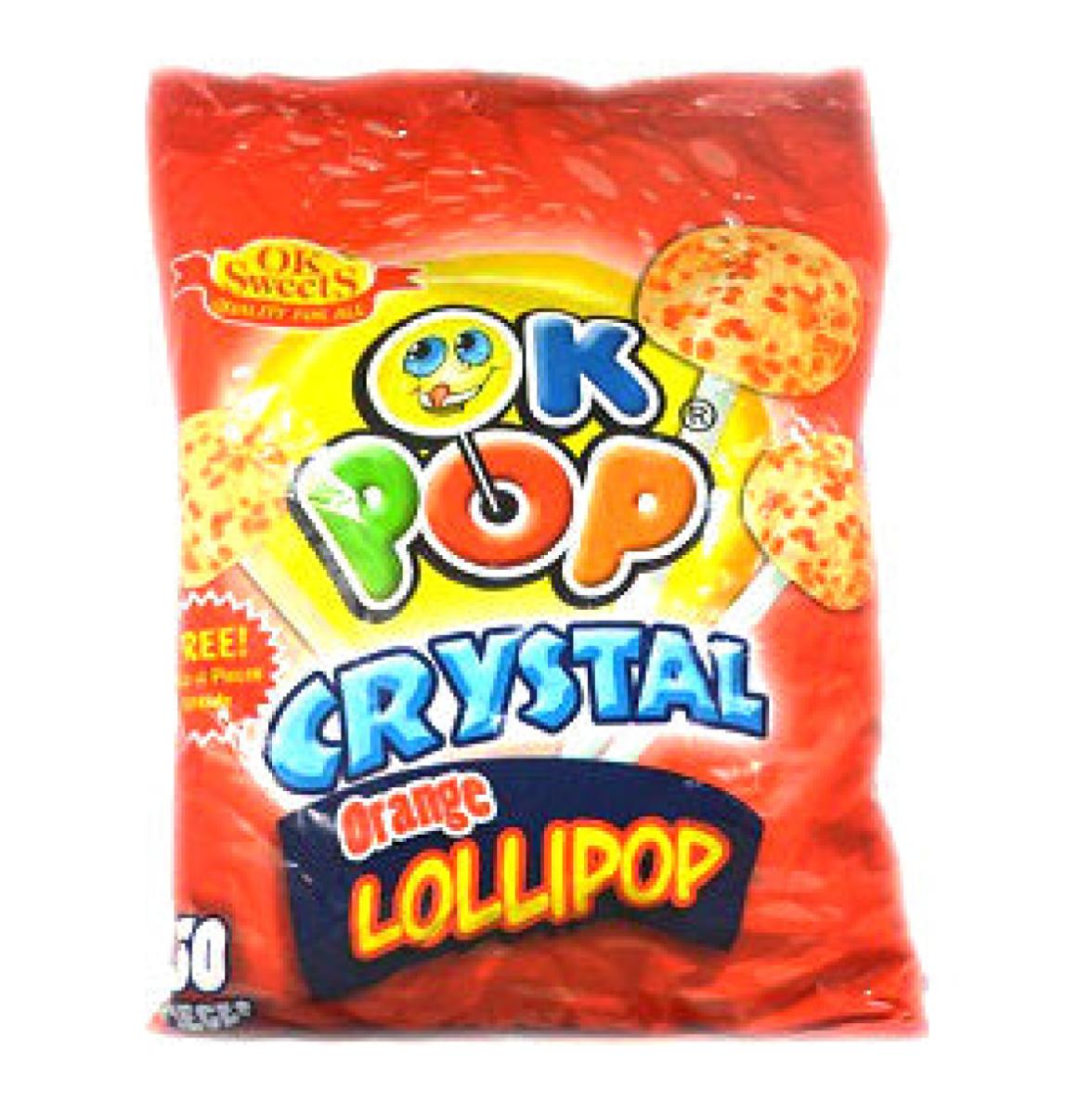 Lollipop Crystal Orange x50